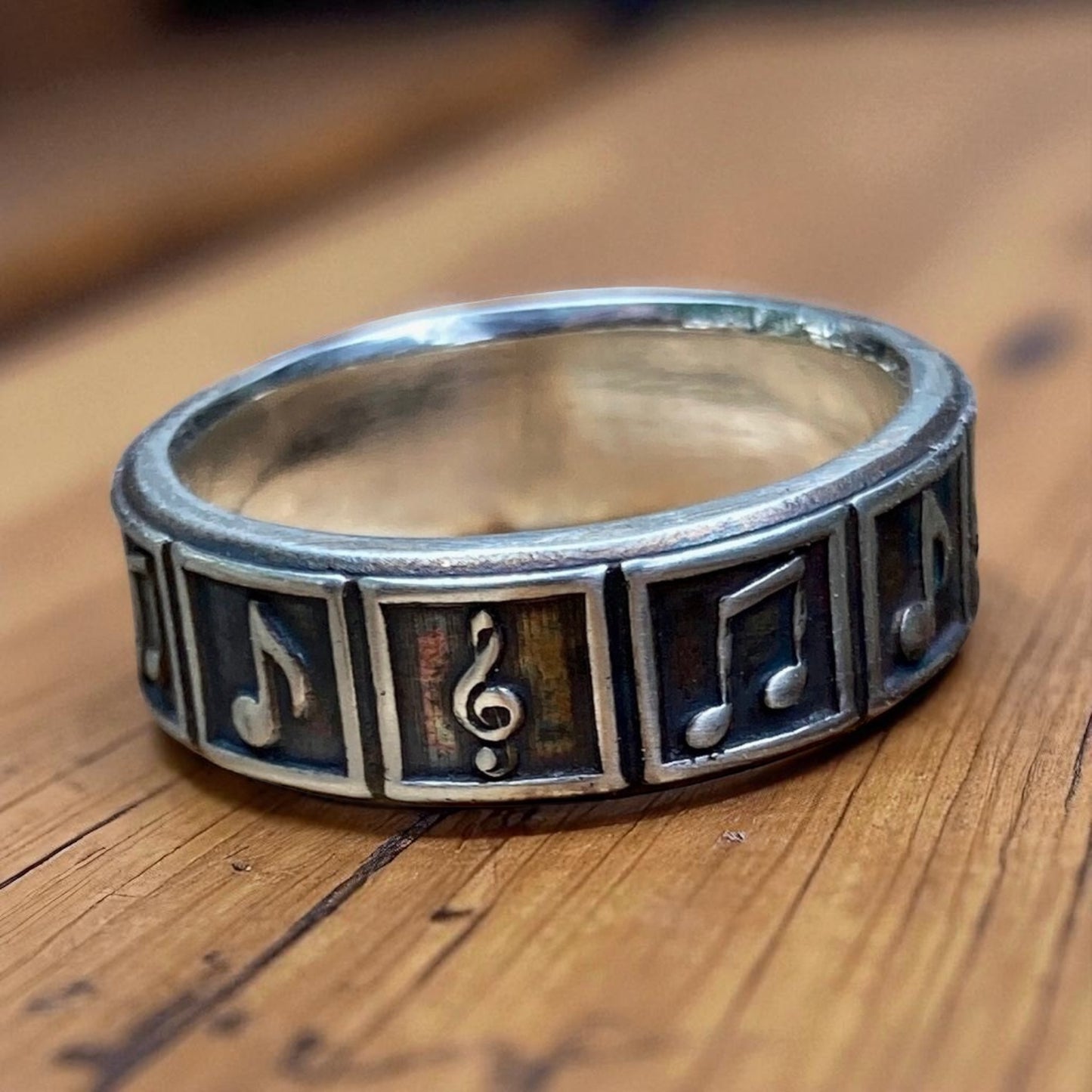 Music Symbol Ring Sterling Silver