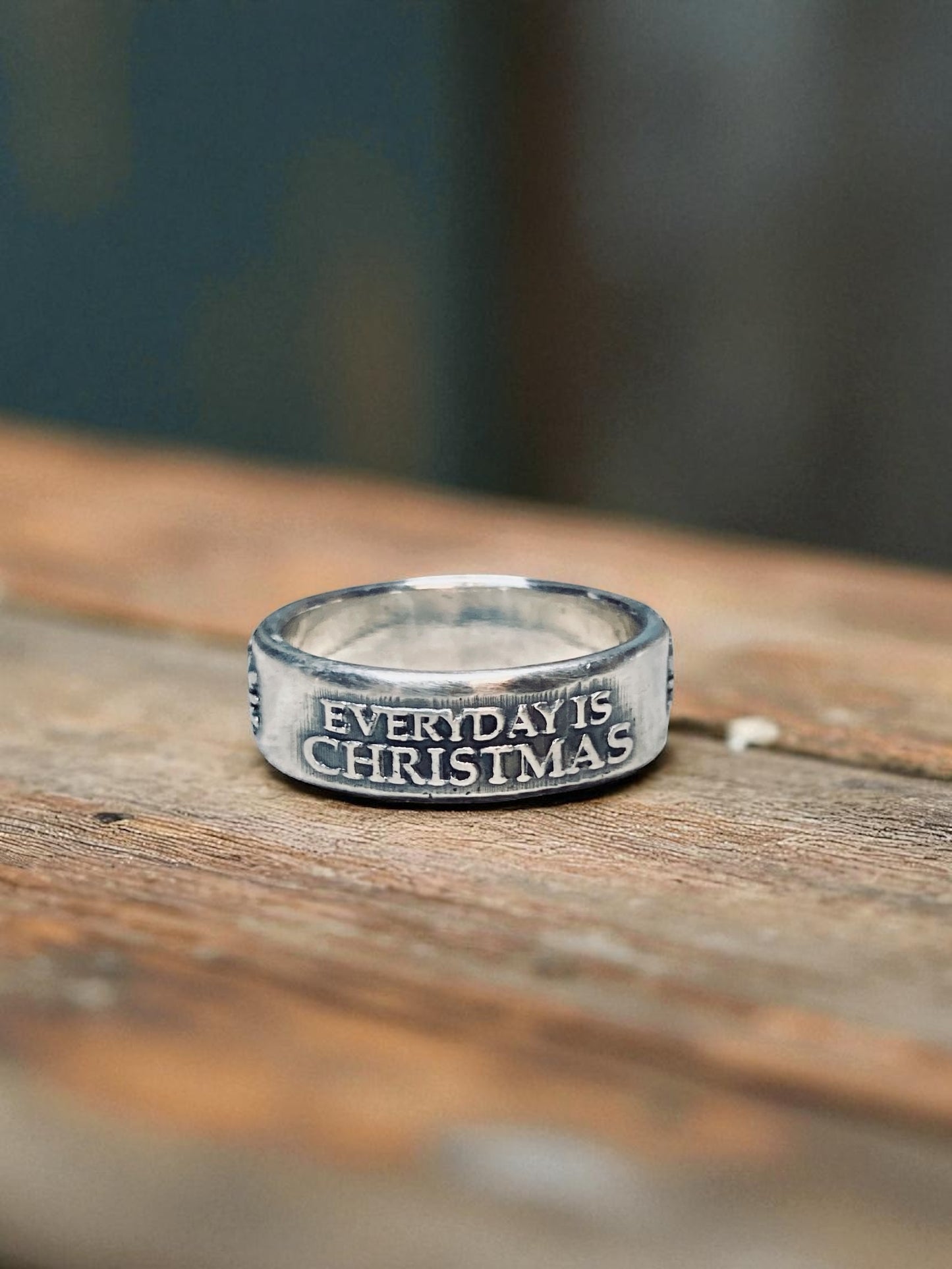 Sterling Silver “Everyday is Christmas With You” Ring – Handmade Love & Holiday Jewelry | Backwoods Casting