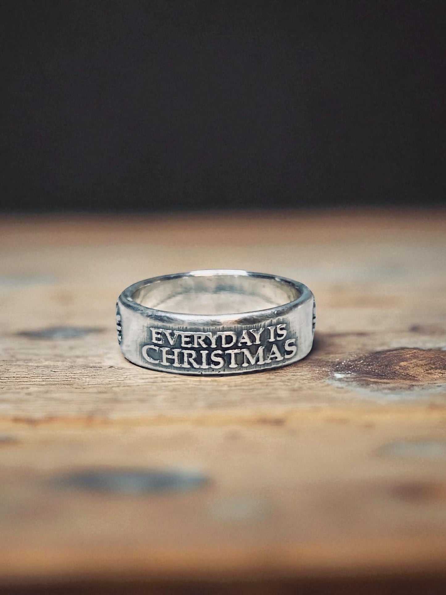 Sterling Silver “Everyday is Christmas With You” Ring – Handmade Love & Holiday Jewelry | Backwoods Casting