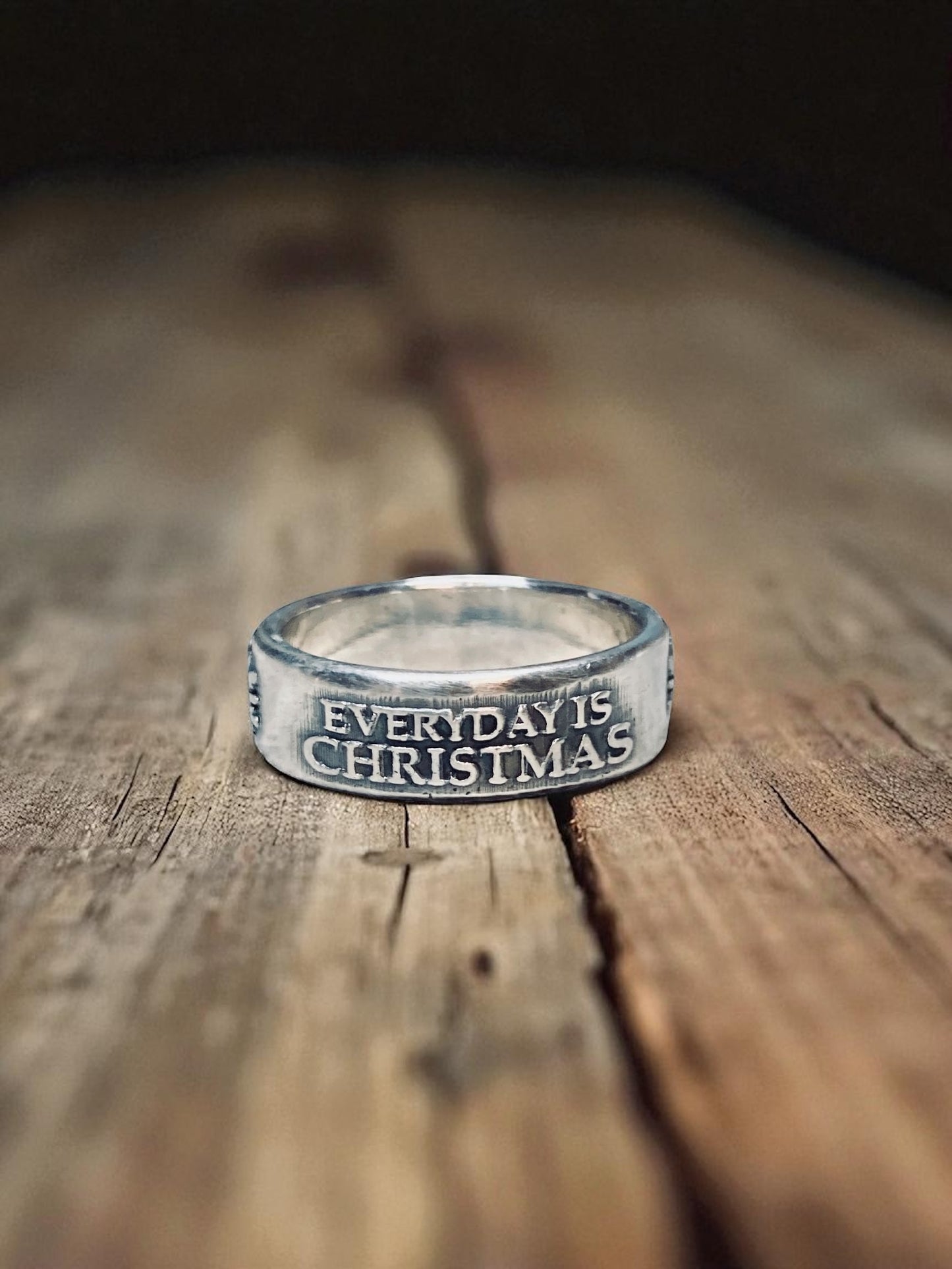 Sterling Silver “Everyday is Christmas With You” Ring – Handmade Love & Holiday Jewelry | Backwoods Casting