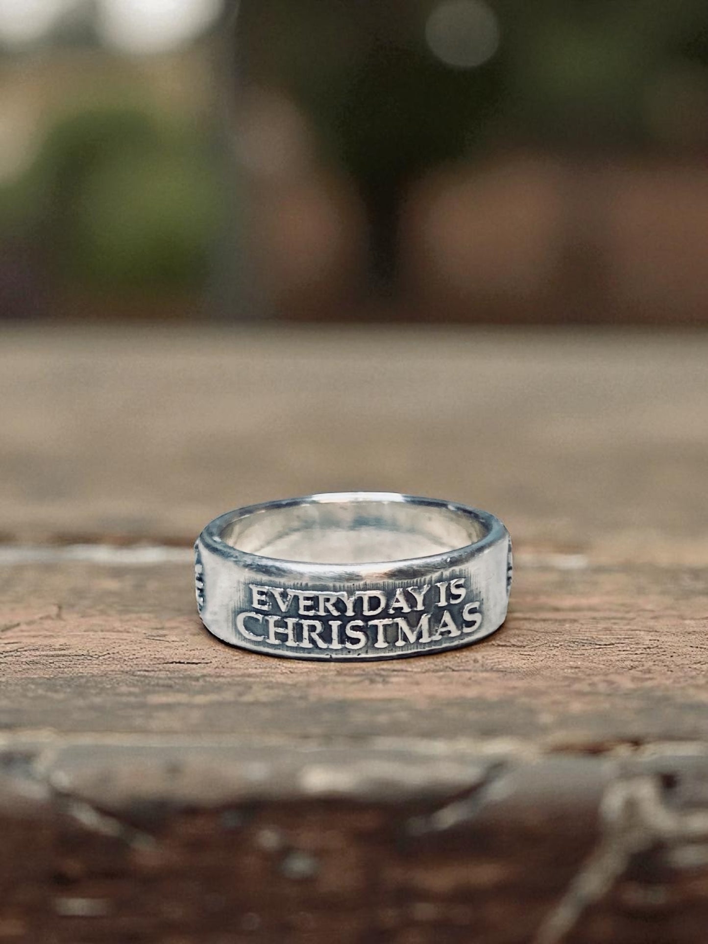 Sterling Silver “Everyday is Christmas With You” Ring – Handmade Love & Holiday Jewelry | Backwoods Casting