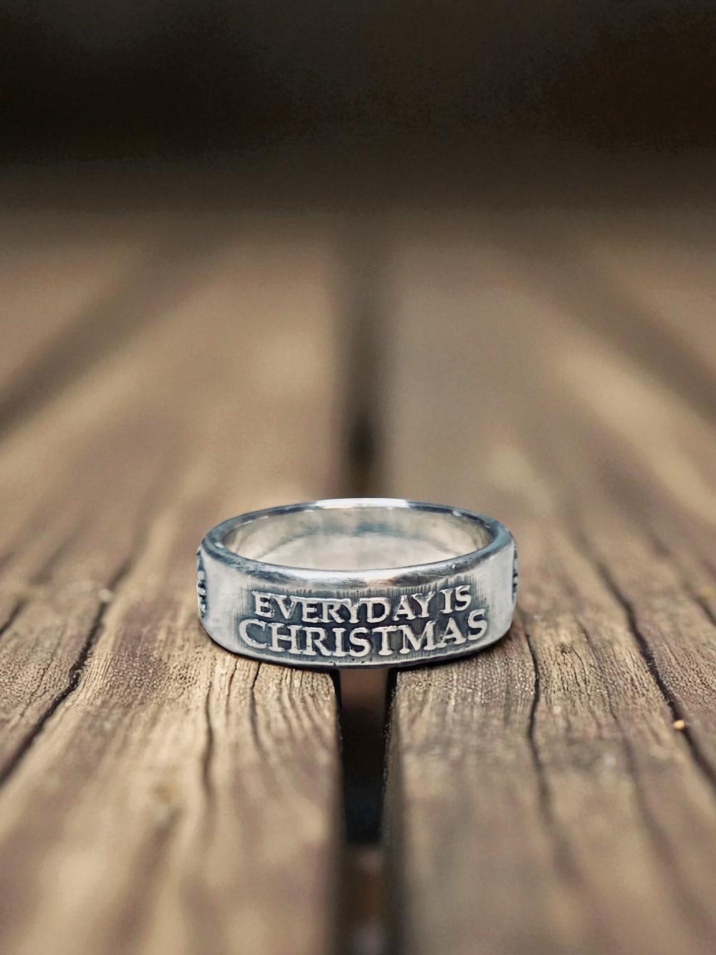 Sterling Silver “Everyday is Christmas With You” Ring – Handmade Love & Holiday Jewelry | Backwoods Casting