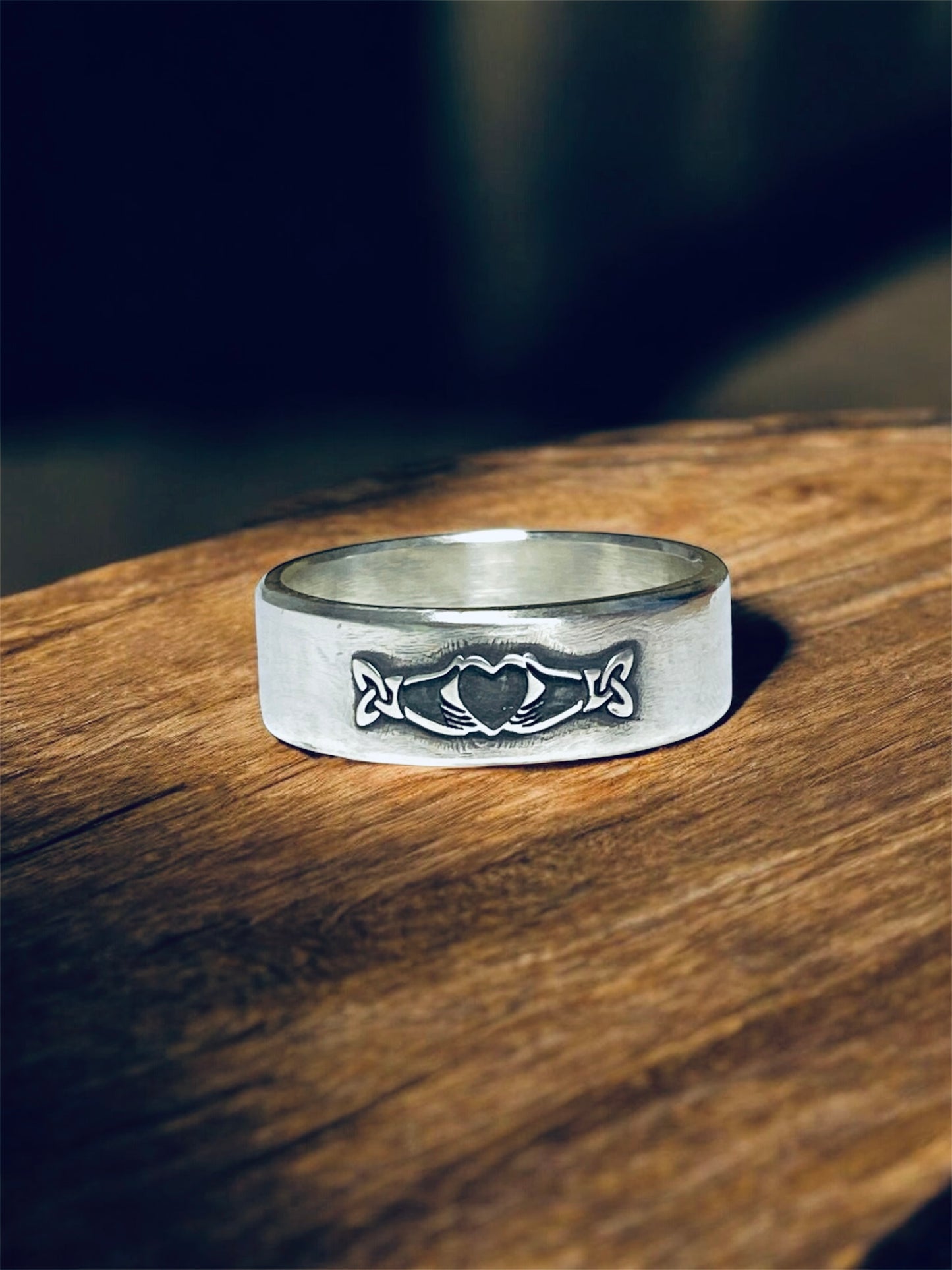 Sterling Silver Fenian Claddagh Ring – Handmade Irish Love, Loyalty & Freedom Band | Backwoods Casting