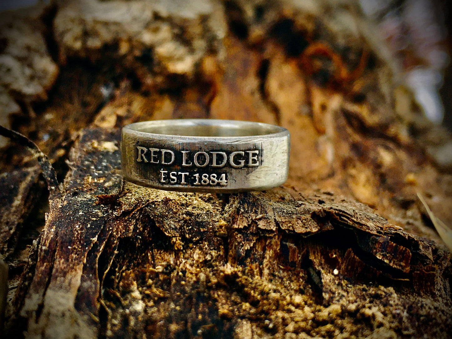 Sterling Silver Red Lodge Montana Ring – Handmade State Pride Band for Men & Women | Backwoods Casting