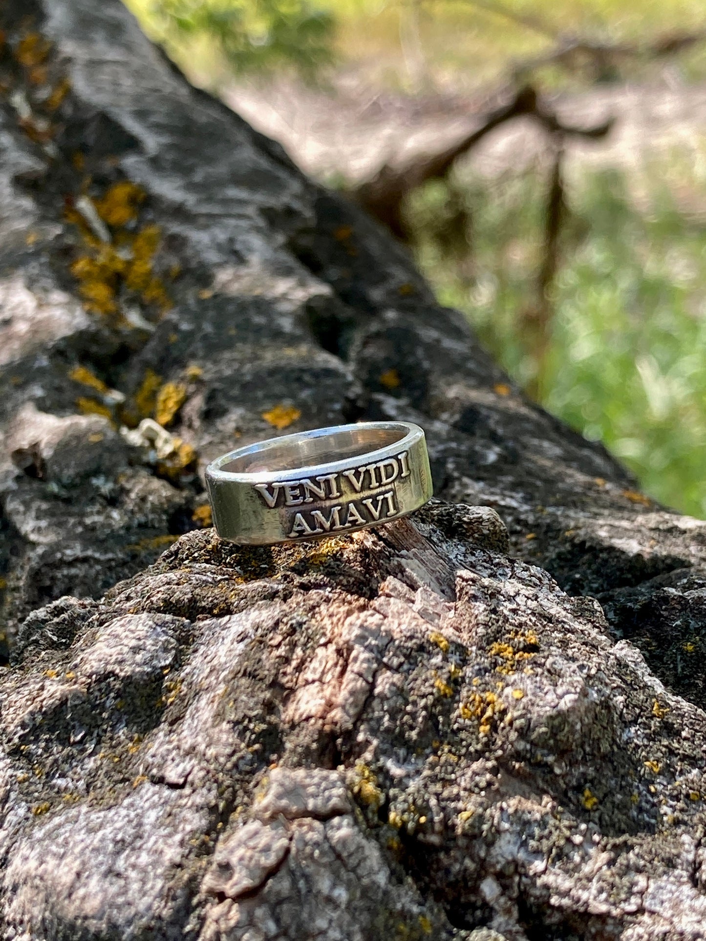 Veni Vidi Amavi Ring Sterling Silver Ring I Loved Ring Jewelry Womens Rings Mens Rings Engagement Ring Unique Wedding Ring Lover Handmade