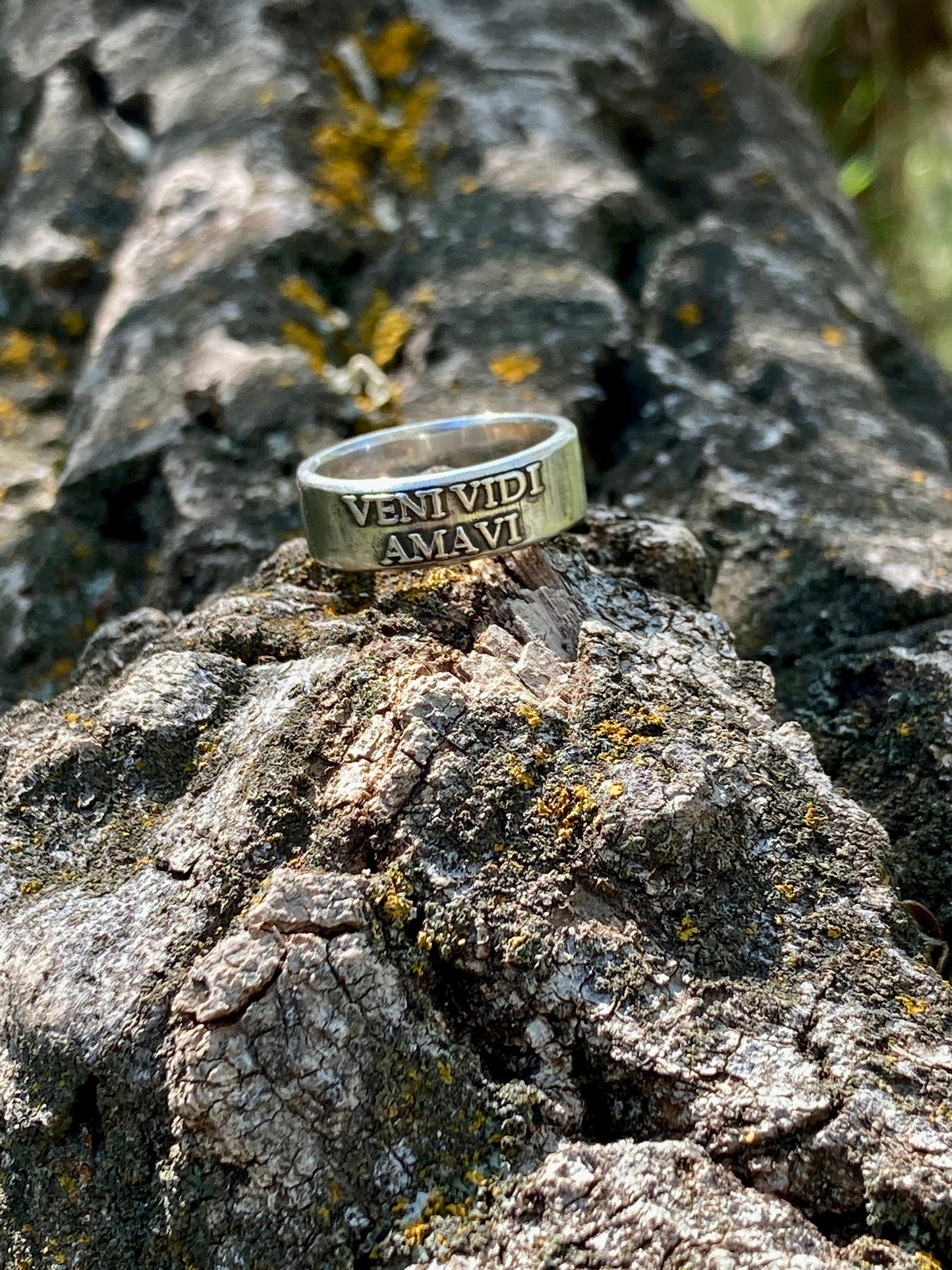 Veni Vidi Amavi Ring Sterling Silver Ring I Loved Ring Jewelry Womens Rings Mens Rings Engagement Ring Unique Wedding Ring Lover Handmade
