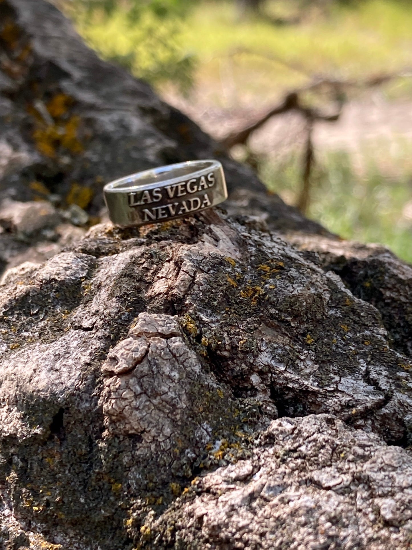 Las Vegas Ring Sterling Silver Las Vegas Jewelry Men’s Ring and Women's Ring Las Vegas Gift Ring Engagement Band Vegas Gifts