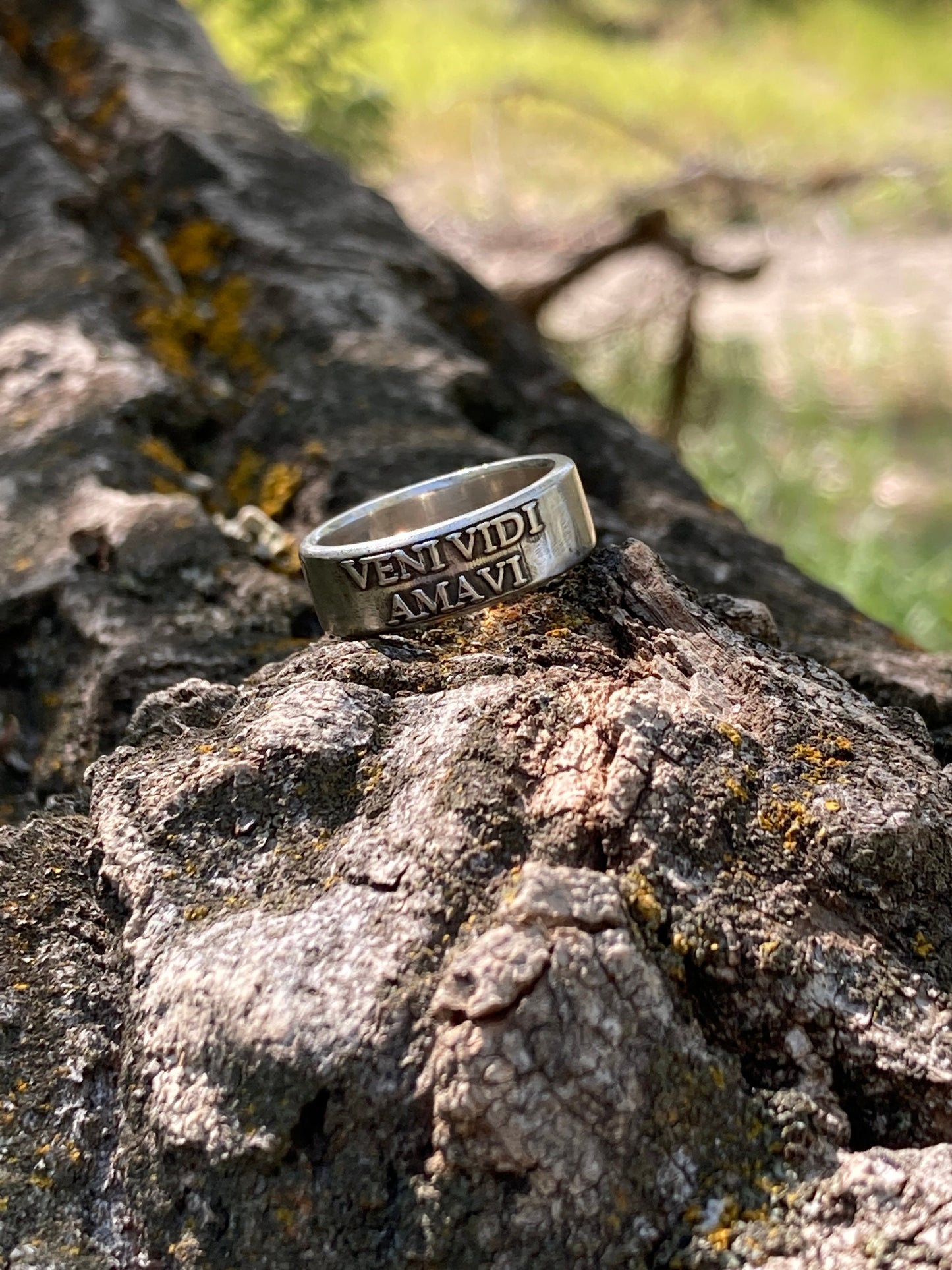 Veni Vidi Amavi Ring Sterling Silver Ring I Loved Ring Jewelry Womens Rings Mens Rings Engagement Ring Unique Wedding Ring Lover Handmade