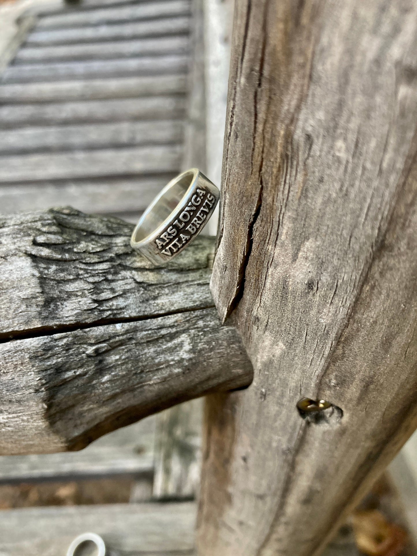Ars Longa Vita Brevis Ring - Art is Long, Life is Short - Sterling Silver Ring Jewelry Womens Rings Mens Rings Art Lover Ring Artist Ring