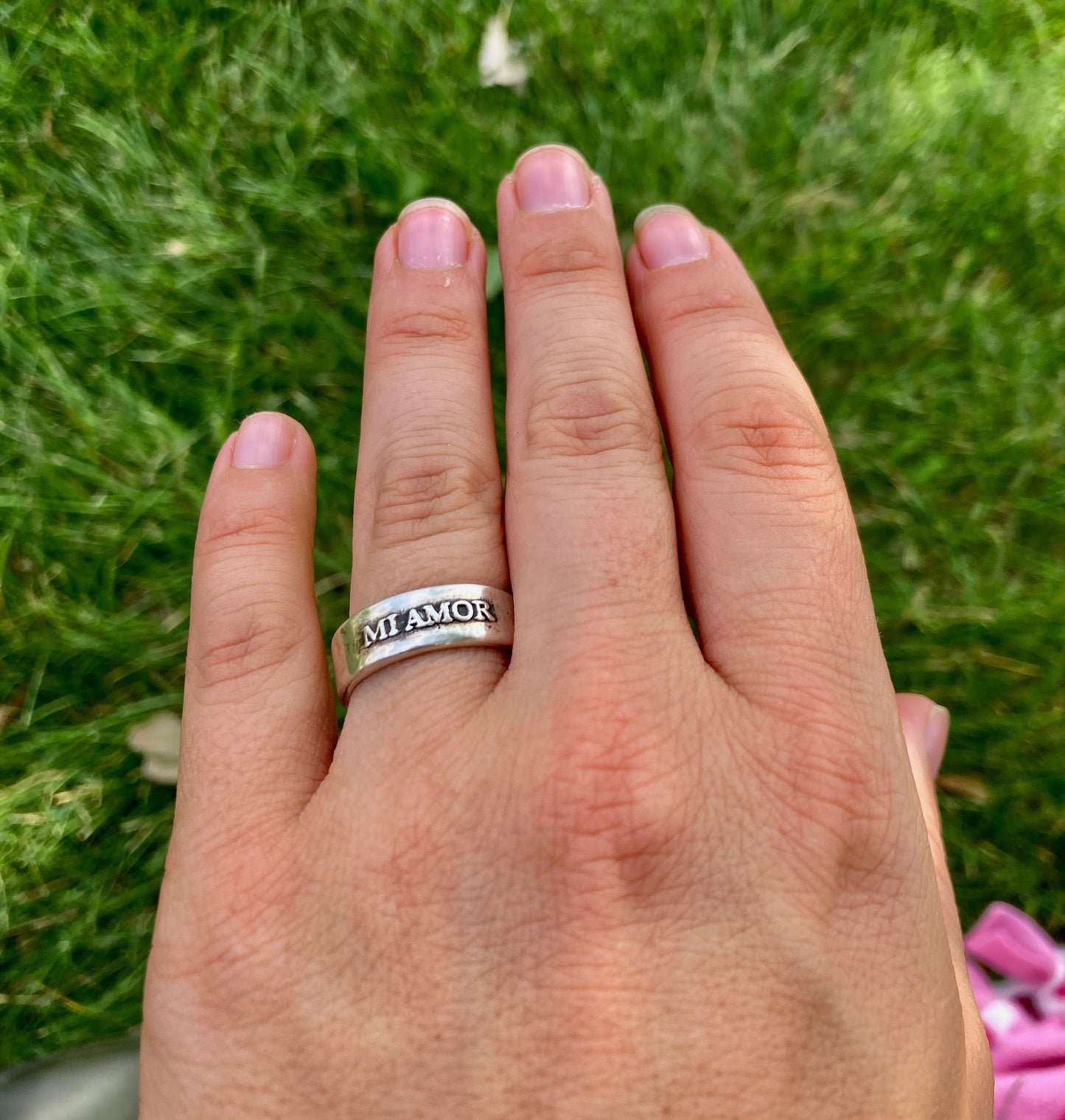 Sterling Silver Mi Amor Ring – Handmade Spanish Love Band for Men & Women | Backwoods Casting