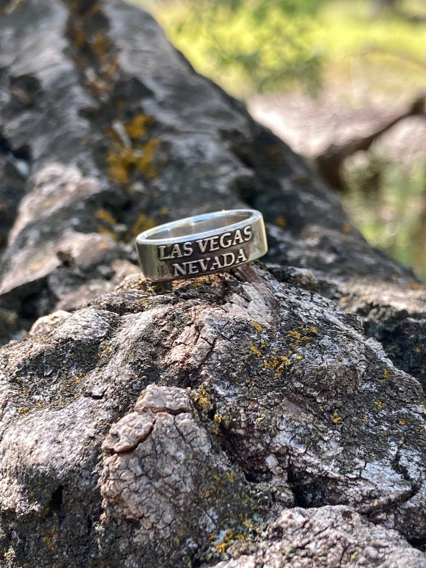 Las Vegas Ring Sterling Silver Las Vegas Jewelry Men’s Ring and Women's Ring Las Vegas Gift Ring Engagement Band Vegas Gifts