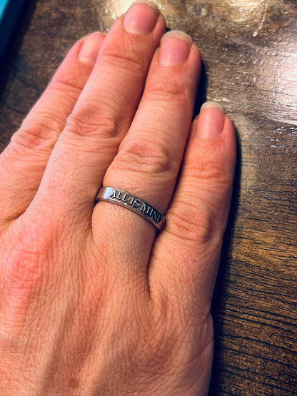 All Is Mind Sterling Silver Ring – Hermetic Philosophy Band