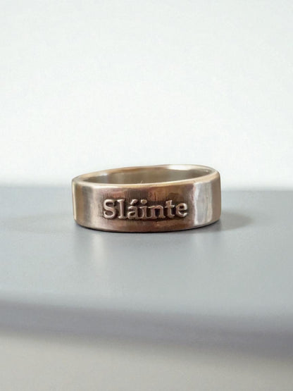 Slainte "Cheers" Irish Sterling Silver Ring