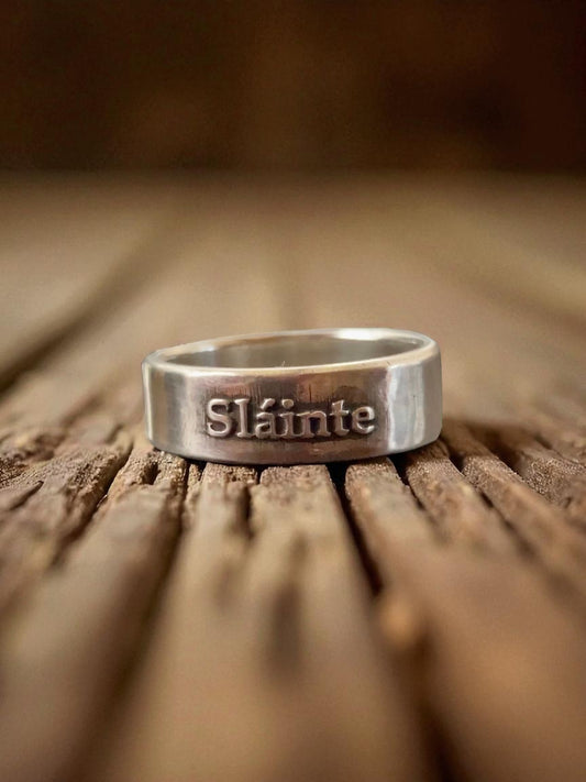Slainte "Cheers" Irish Sterling Silver Ring