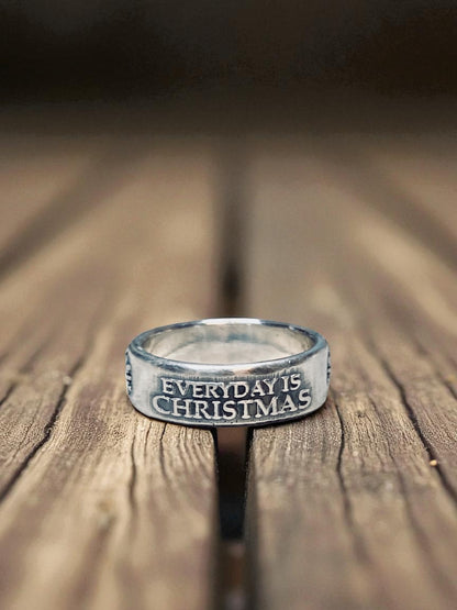 Sterling Silver “Everyday is Christmas With You” Ring – Handmade Love & Holiday Jewelry | Backwoods Casting