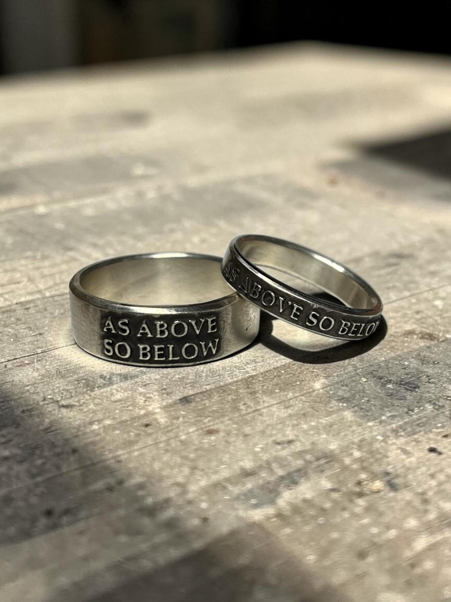 Matching wide and thin As Above So Below rings