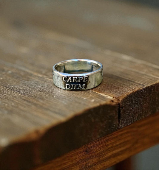 Carpe Diem Sterling Silver Ring / Seize the Day Ring