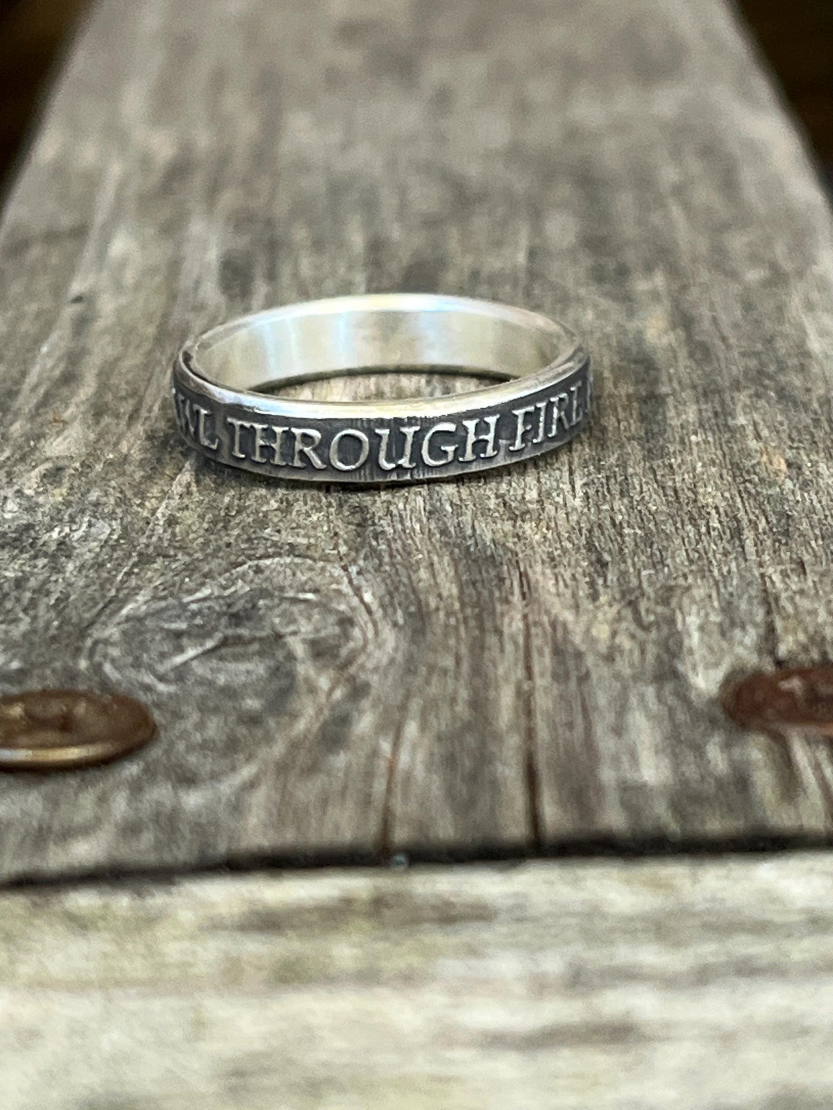 I'd Crawl Through Fire for You sterling silver ring — photo 1