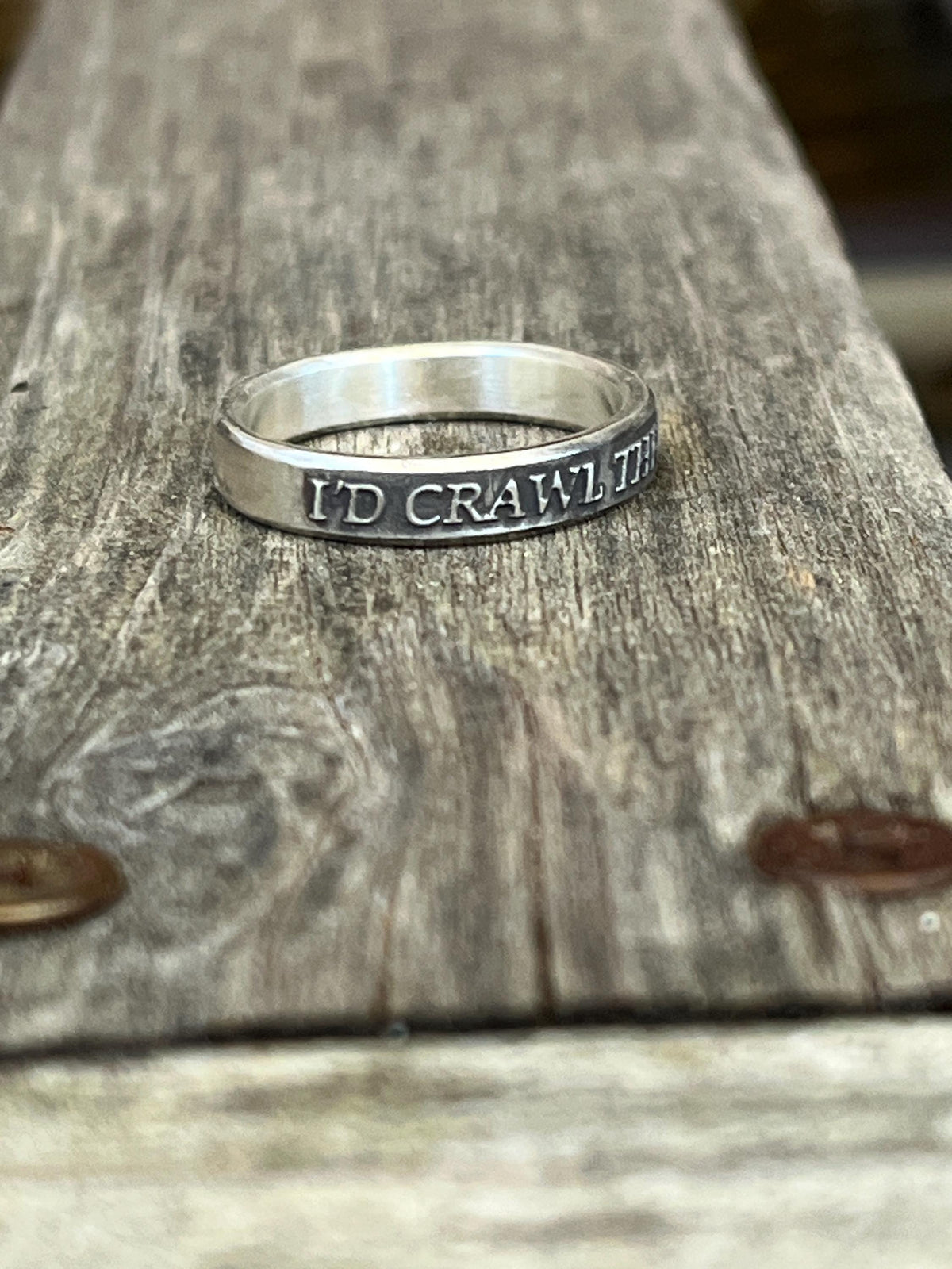 I'd Crawl Through Fire for You sterling silver ring — photo 3