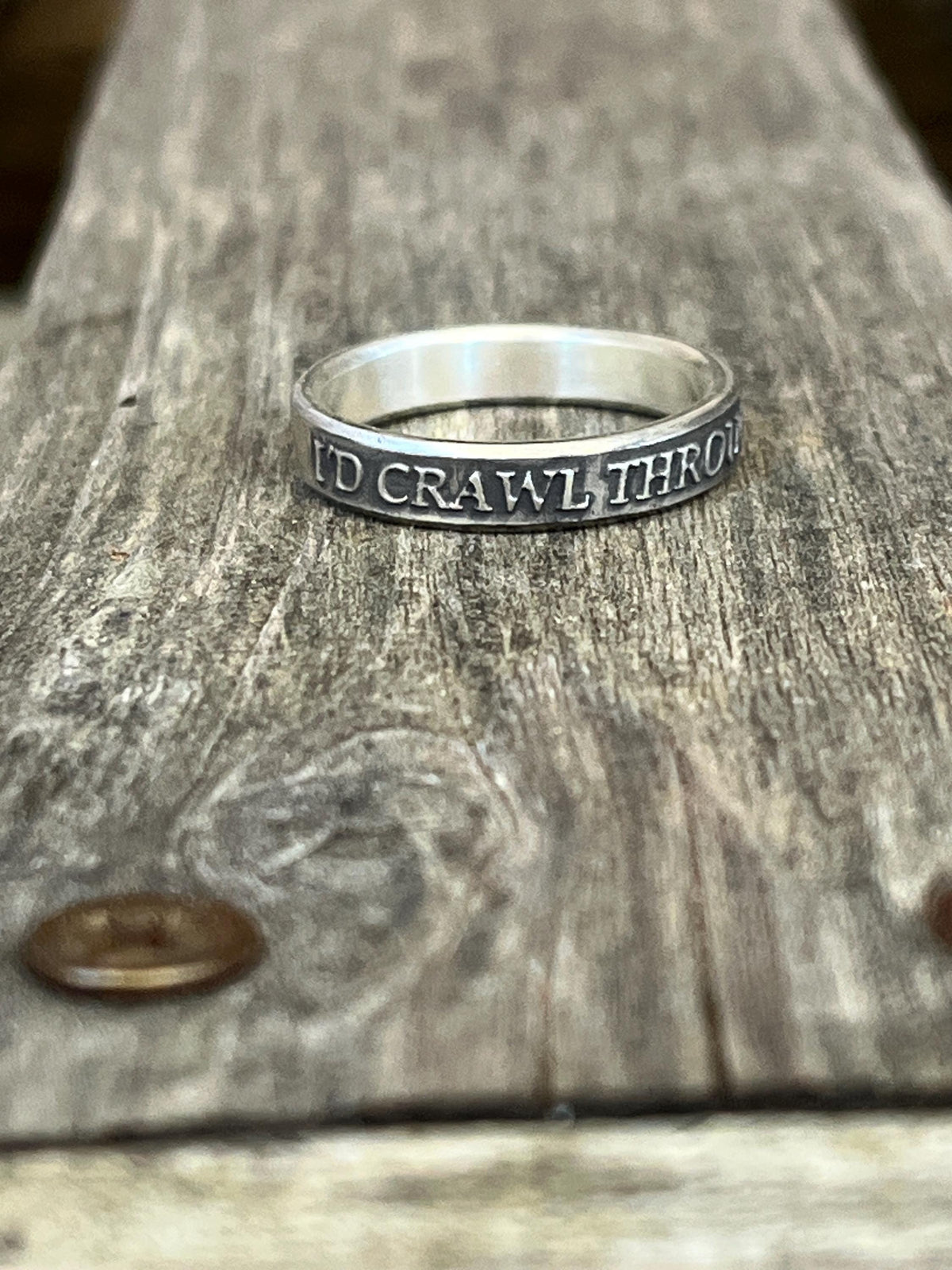 I'd Crawl Through Fire for You sterling silver ring — photo 4