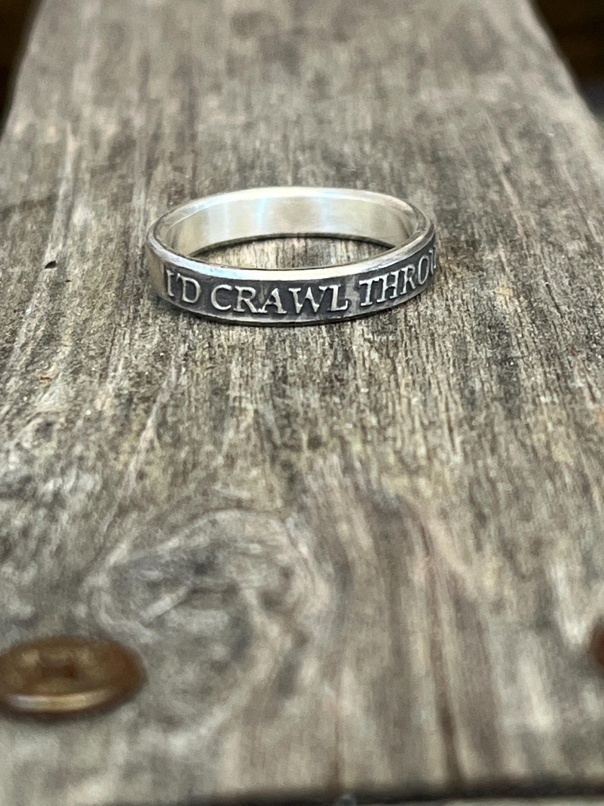I'd Crawl Through Fire for You sterling silver ring — photo 5