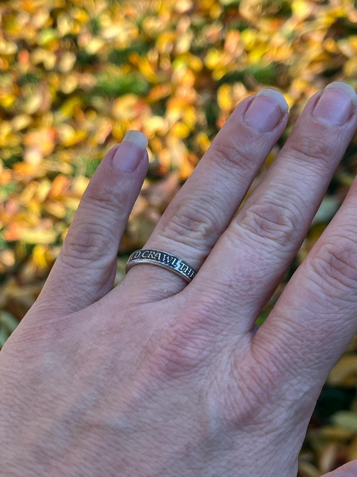 I'd Crawl Through Fire for You sterling silver ring — photo 9