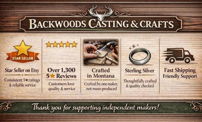 Backwoods Casting handmade sterling silver craftsmanship and service