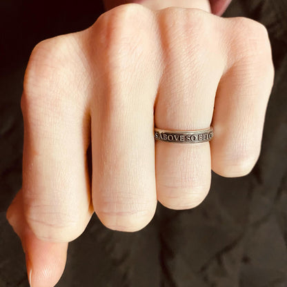 As Above So Below Sterling Silver Ring – Women’s Spiritual Jewelry, Alchemy Ring