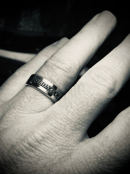 Handcrafted Sterling Silver Fibonacci Ring – Math-Inspired Jewelry Made in Montana