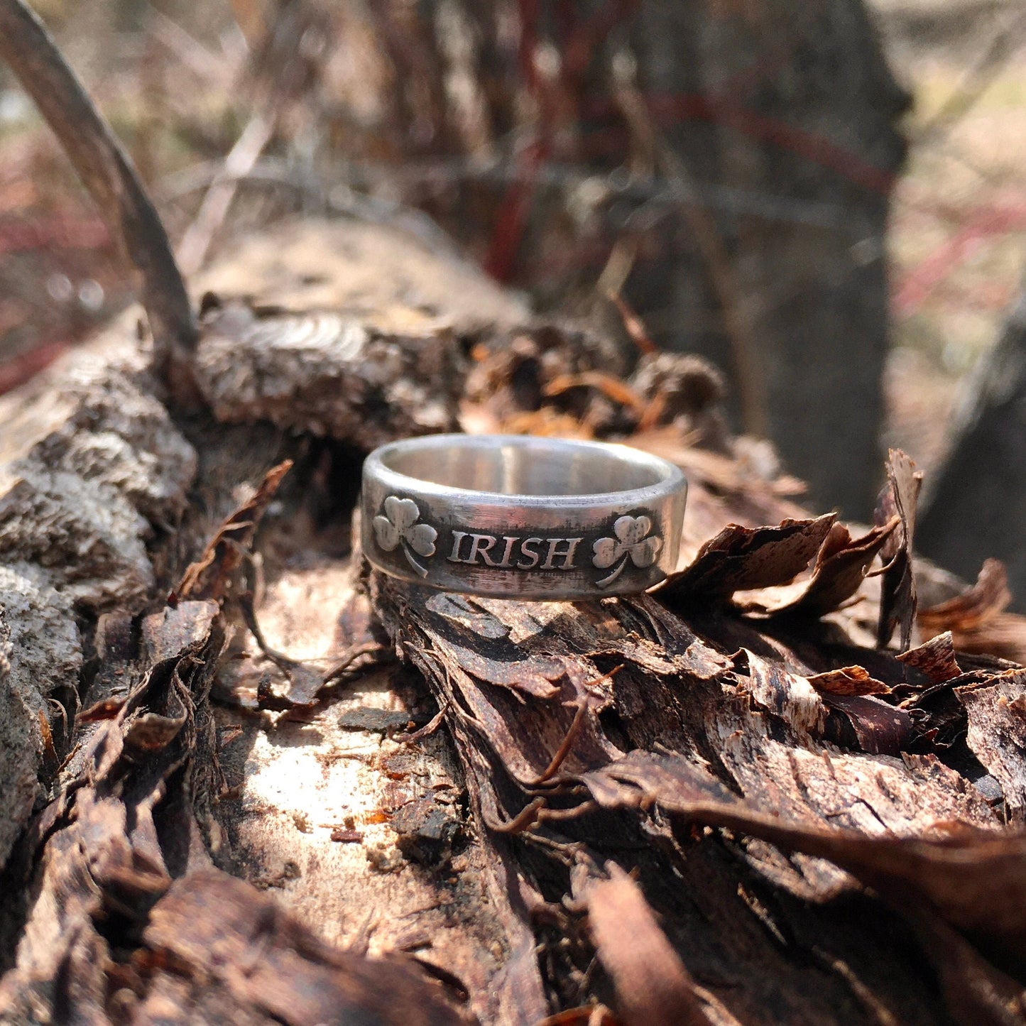 Irish Shamrock Sterling Silver Ring for both Men and Women. Celtic Ring St. Patrick's Day - Best Irish Ring