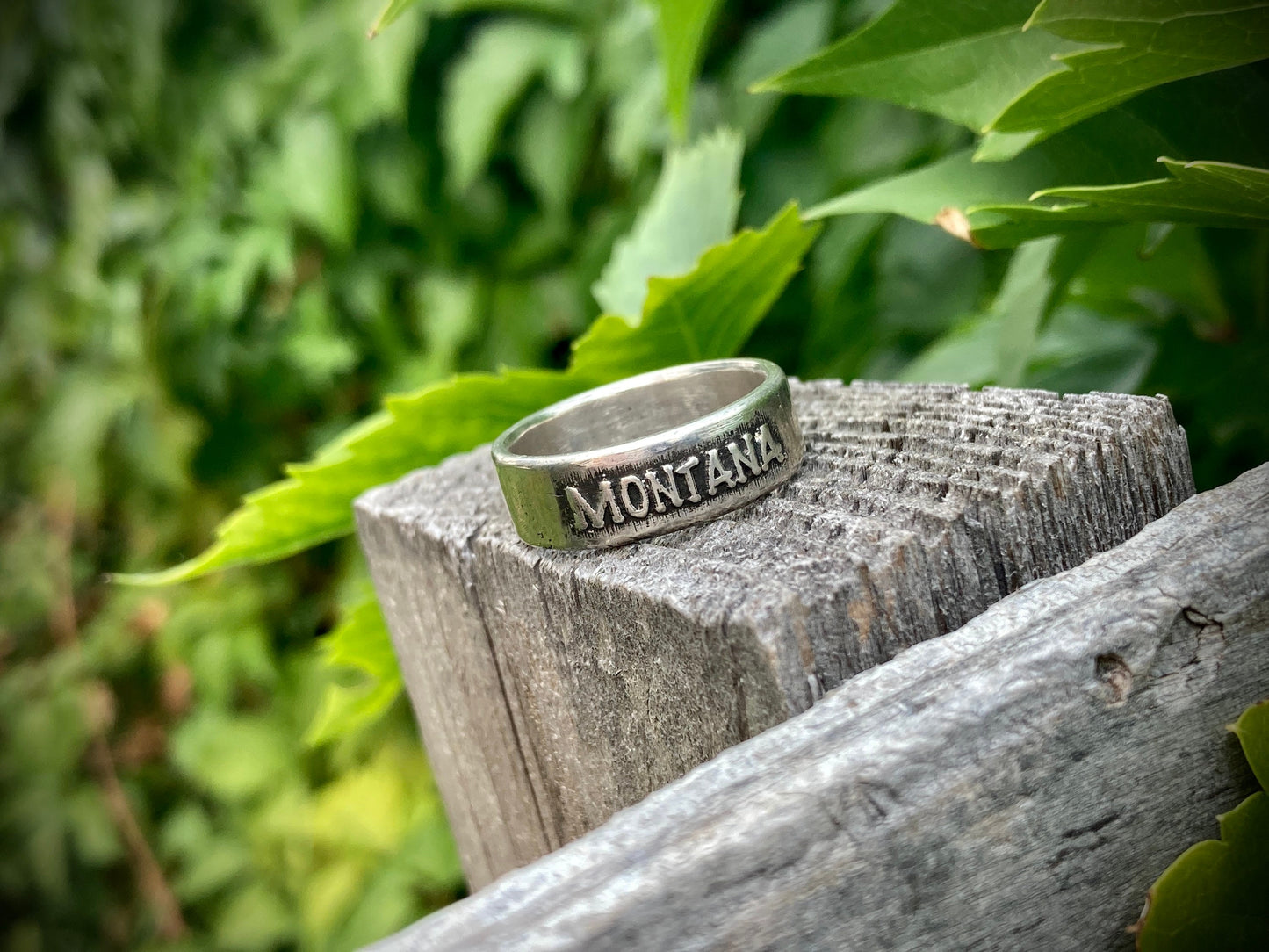 Made in Montana Ring - Sterling Silver Band -Handmade Made in Montana Ring State Jewelry Mens Ring Womens Ring Made in Montana Montana Gift