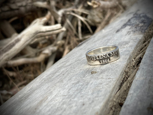 Helena Montana Sterling Silver Ring/Montana State Ring Jewelry/Men’s Ring and Women Ring/Made in Montana Montana Gift Capital