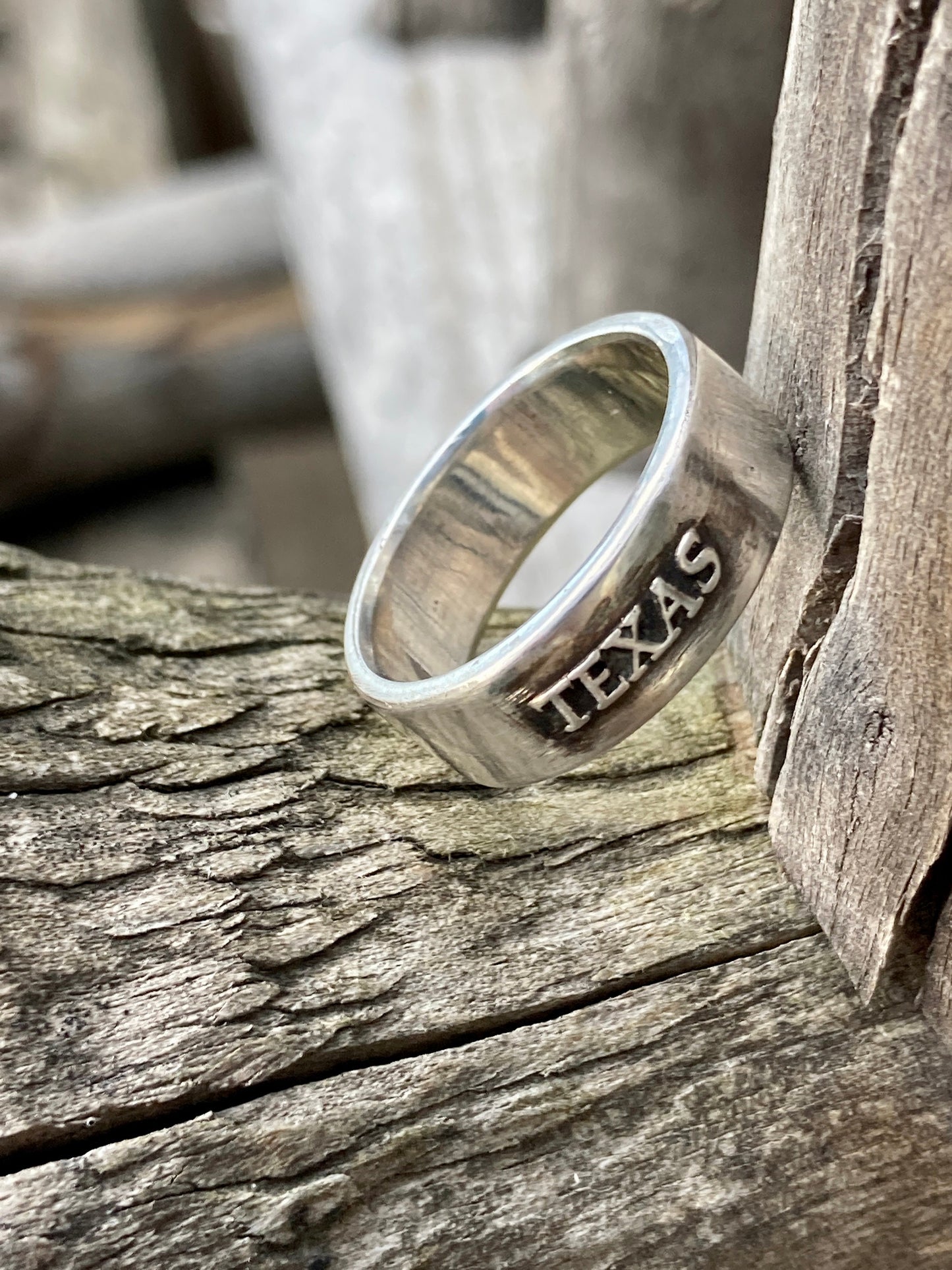 Texas Sterling Silver Ring - Mens Ring - Womens Ring - Mens Wedding Womens Wedding