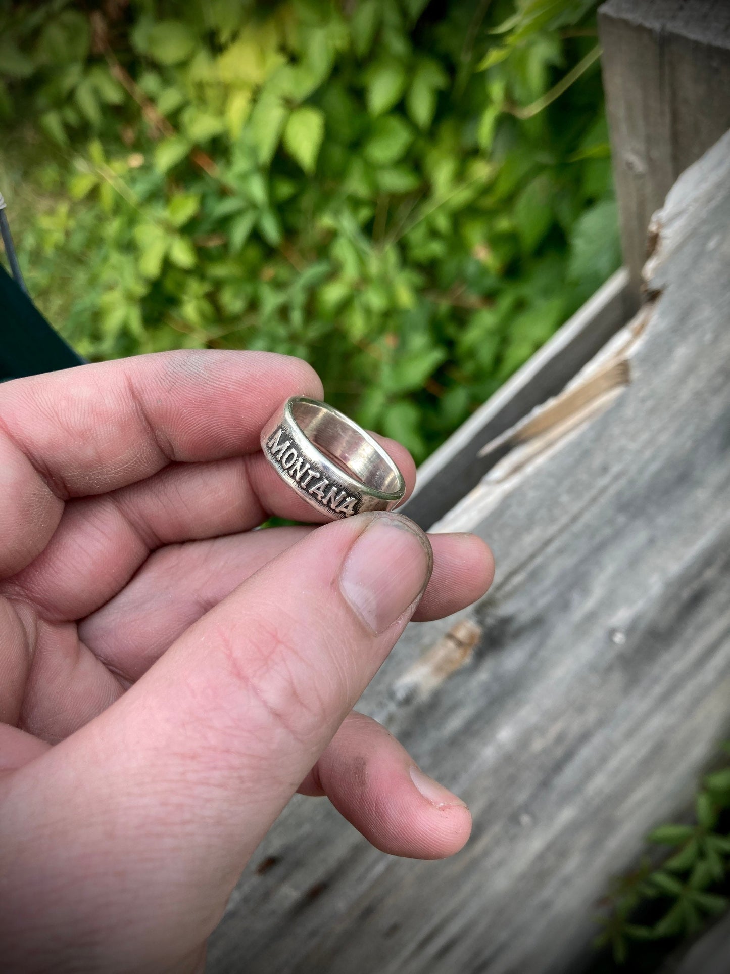 Made in Montana Ring - Sterling Silver Band -Handmade Made in Montana Ring State Jewelry Mens Ring Womens Ring Made in Montana Montana Gift