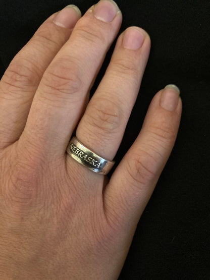 Nebraska Ring Sterling Silver / Nebraska State Jewelry