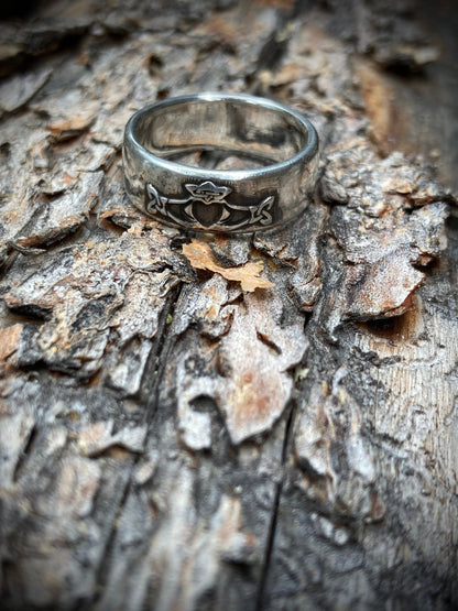 Irish Claddagh Ring – Solid .925 Sterling Silver, Crafted in Montana