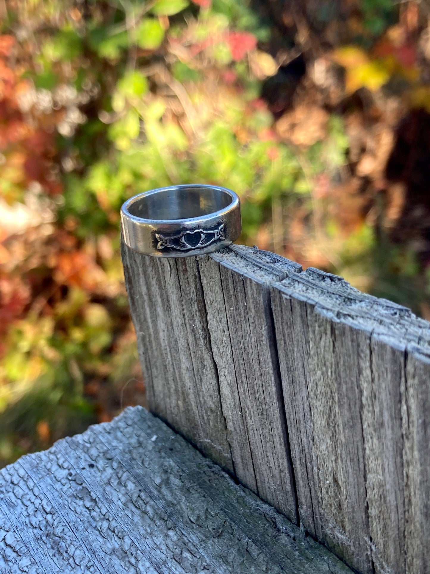 Fenian Claddagh Sterling Silver Ring: Celtic Traditional Irish Jewelry Scottish Mens Jewelry Friendship Ring Wedding Band Celtic Design