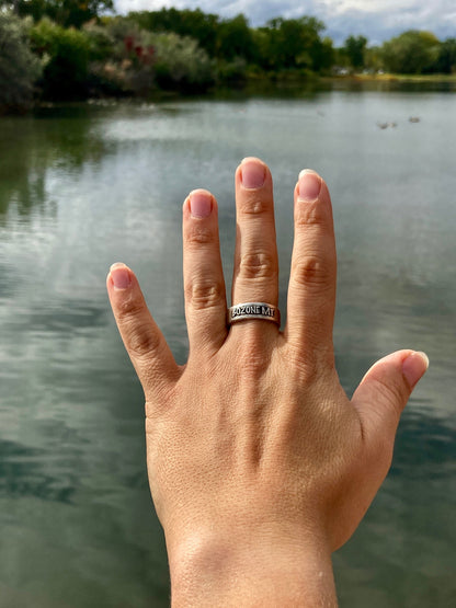 Bozeman Montana Ring Bozone Bozeman MT Sterling Silver Ring