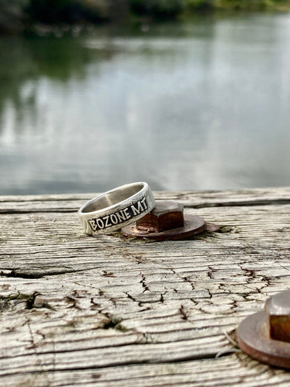 Bozeman Montana Ring Bozone Bozeman MT Sterling Silver Ring
