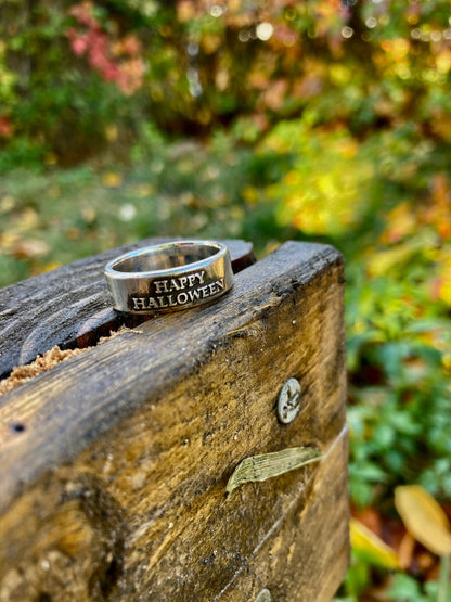 Happy Halloween Ring - Sterling Silver