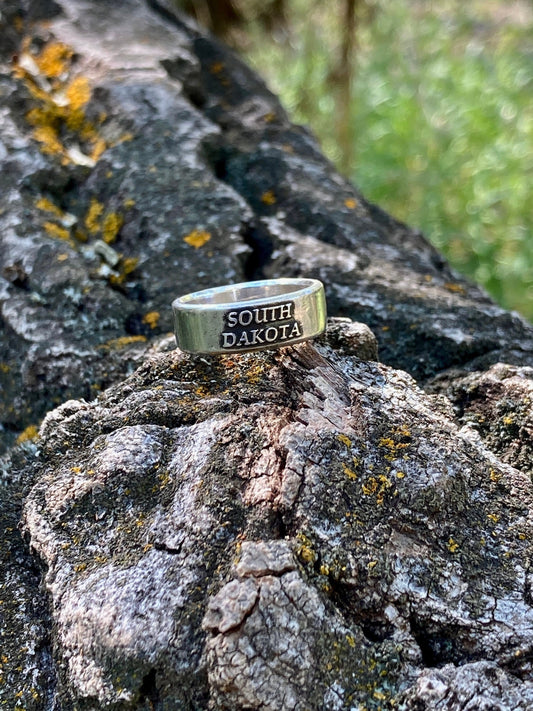 South Dakota Ring Sterling Silver / South Dakota Jewelry/Men’s Ring and Women's State Ring/ South Dakota Gift Ring Engagement / South Dakota