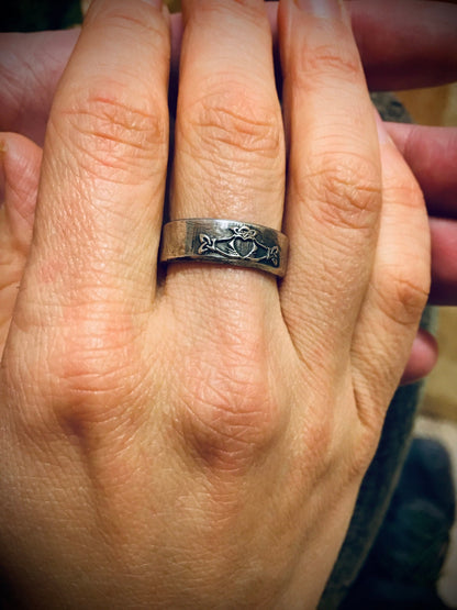 Irish Claddagh Ring – Solid .925 Sterling Silver, Crafted in Montana