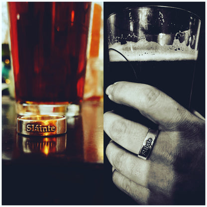 Slainte "Cheers" Irish Sterling Silver Ring