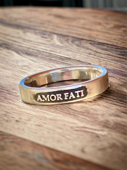 Womens Amor Fati Ring Sterling Silver Ring