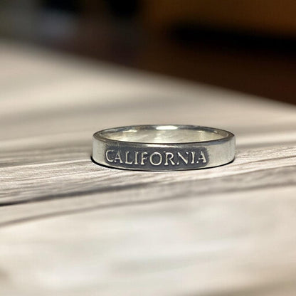 Womens California Ring – Solid Sterling Silver, Handmade in Montana California Jewelry