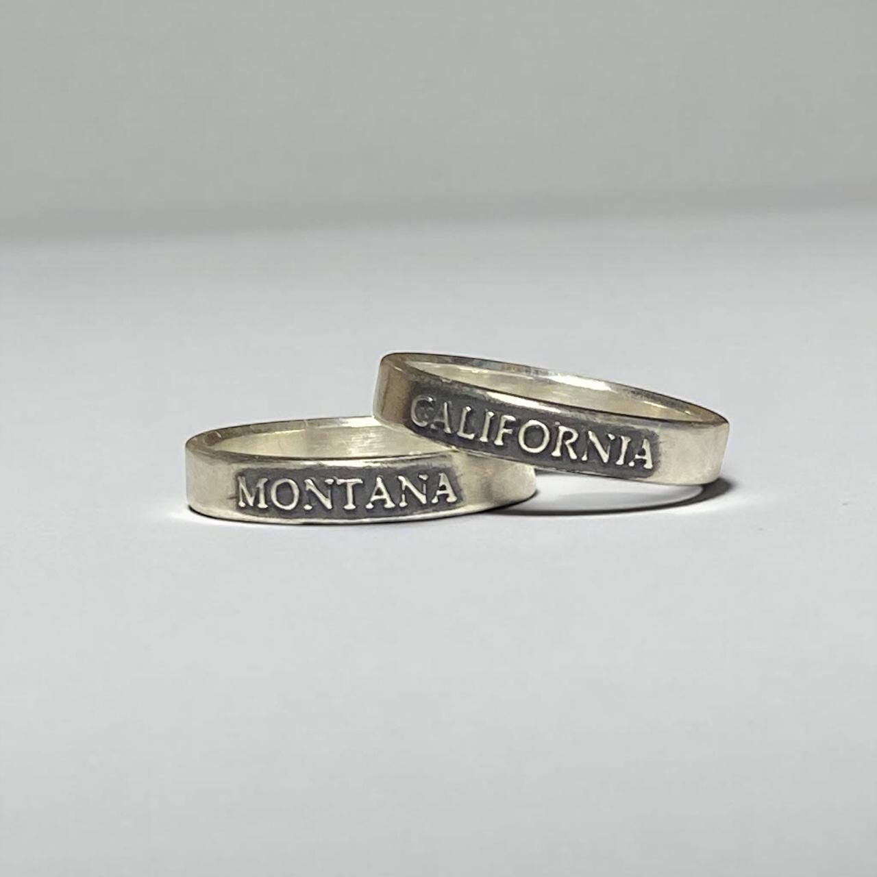 Womens State Pride Ring – All 50 States Available | Handmade Women’s Sterling Silver Band | Custom State Jewelry Gift | Made in Montana