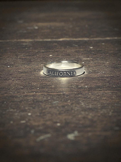Womens California Ring – Solid Sterling Silver, Handmade in Montana California Jewelry