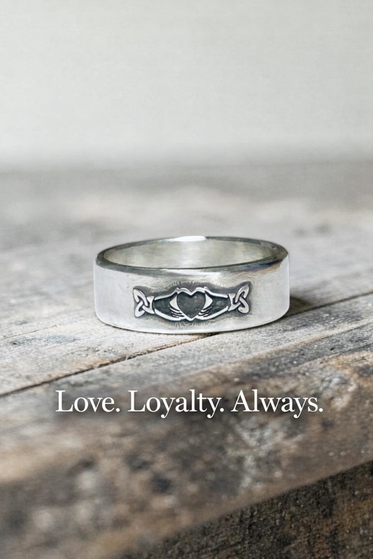Sterling Silver Fenian Claddagh Ring – Handmade Irish Love, Loyalty & Freedom Band | Backwoods Casting