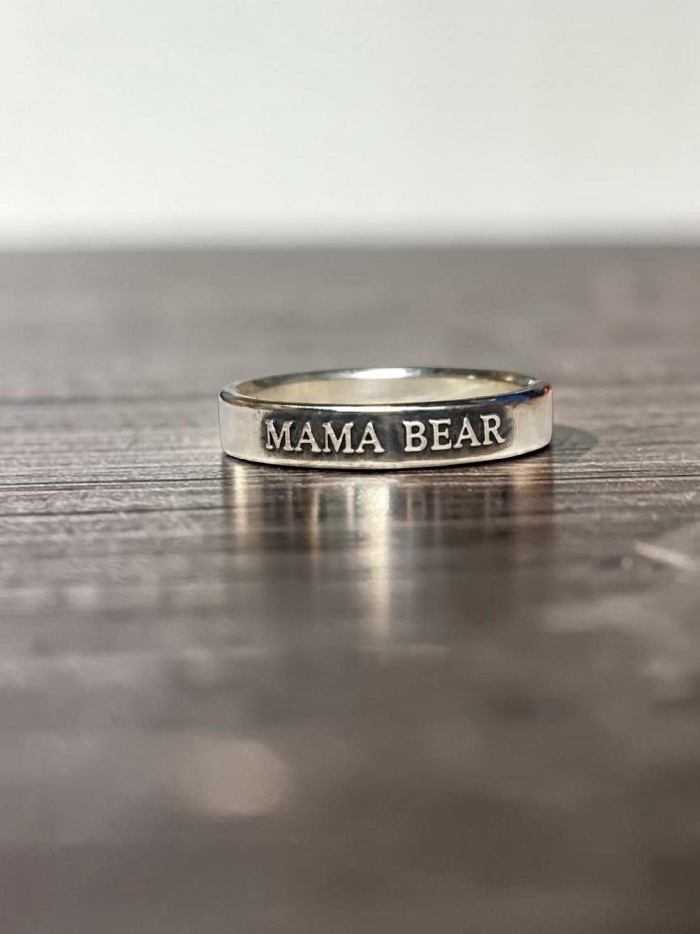 Mama Bear sterling silver ring, detail view 7