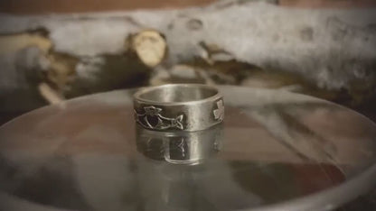 Irish Claddagh Shamrock Sterling Silver Ring